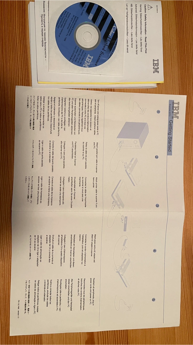 Vintage IBM IdeaScan Scanner with CD and Manuals - photo 2