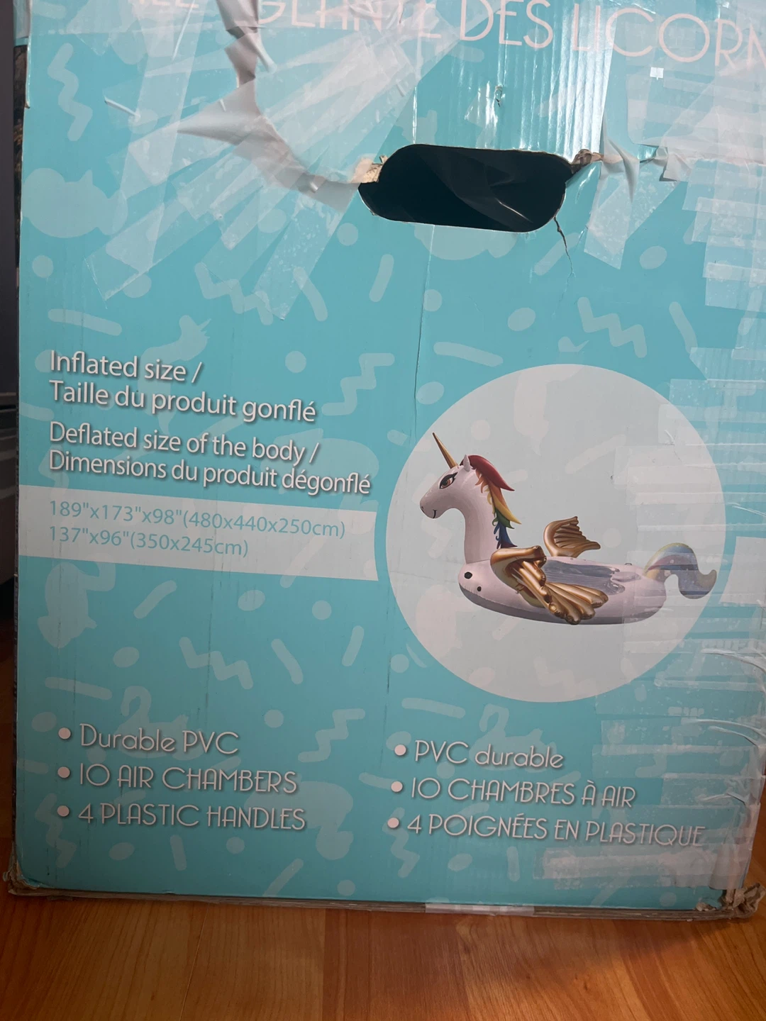 Unicorn Party Island Inflatable Pool Float - photo 4