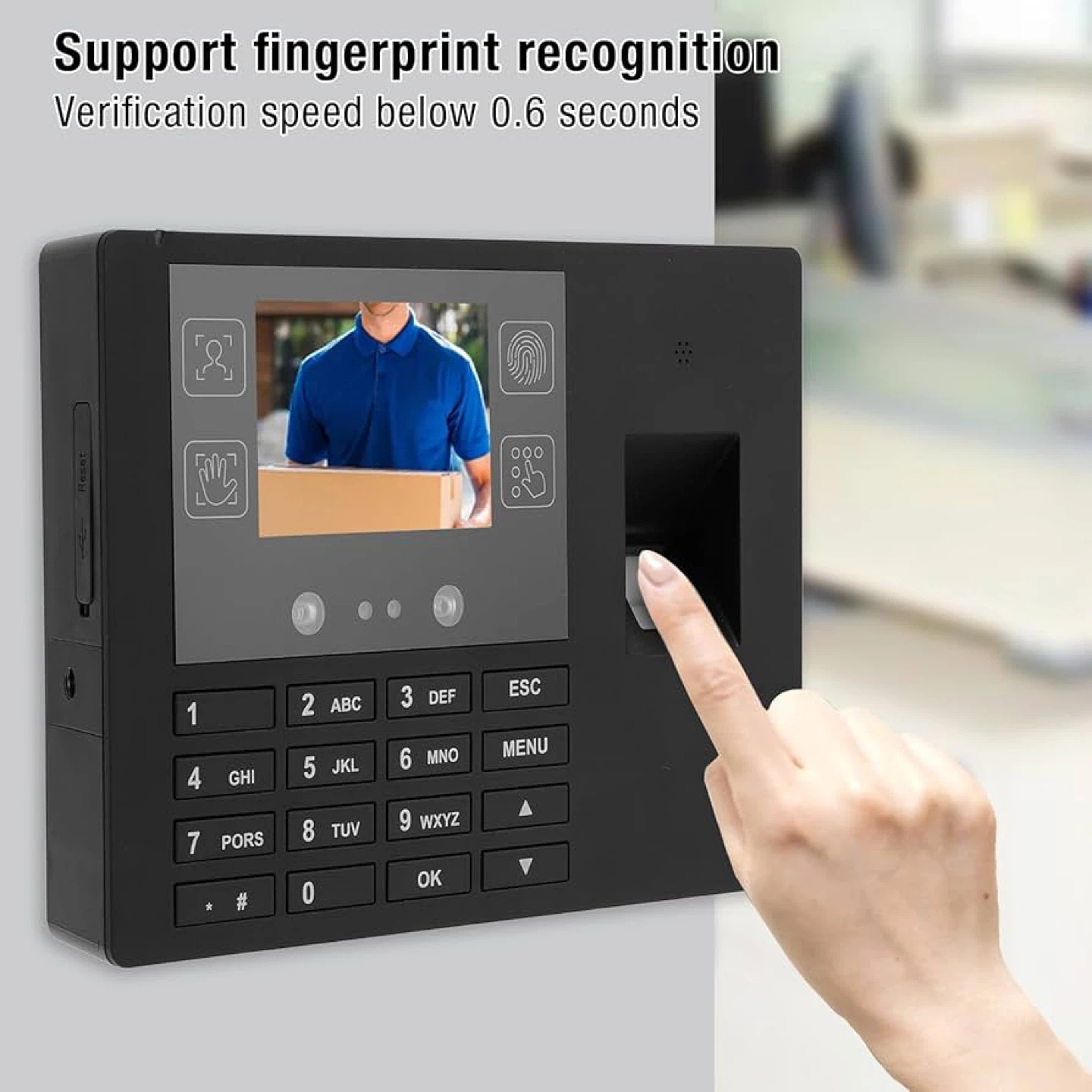 Fingerprint Time Clock Attendance System with Keypad