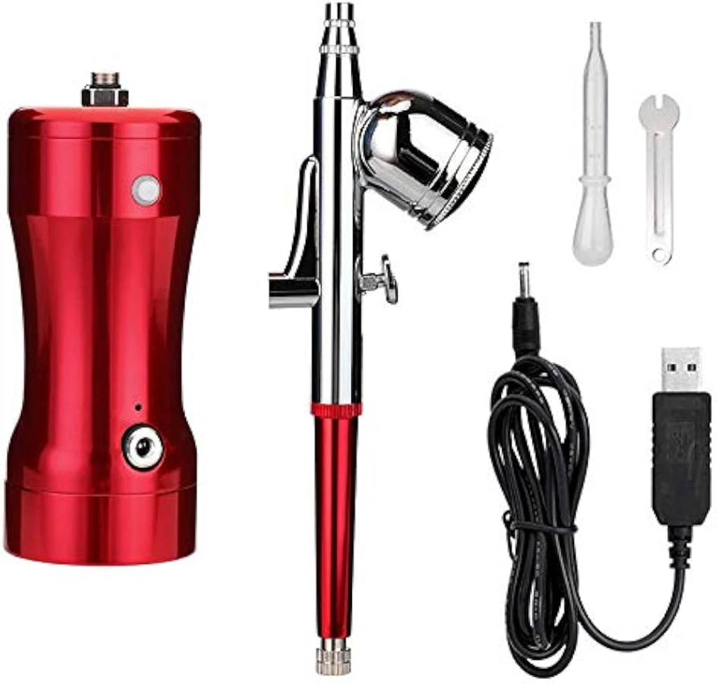 Red Portable Airbrush Compressor Kit with USB Charging - photo 2