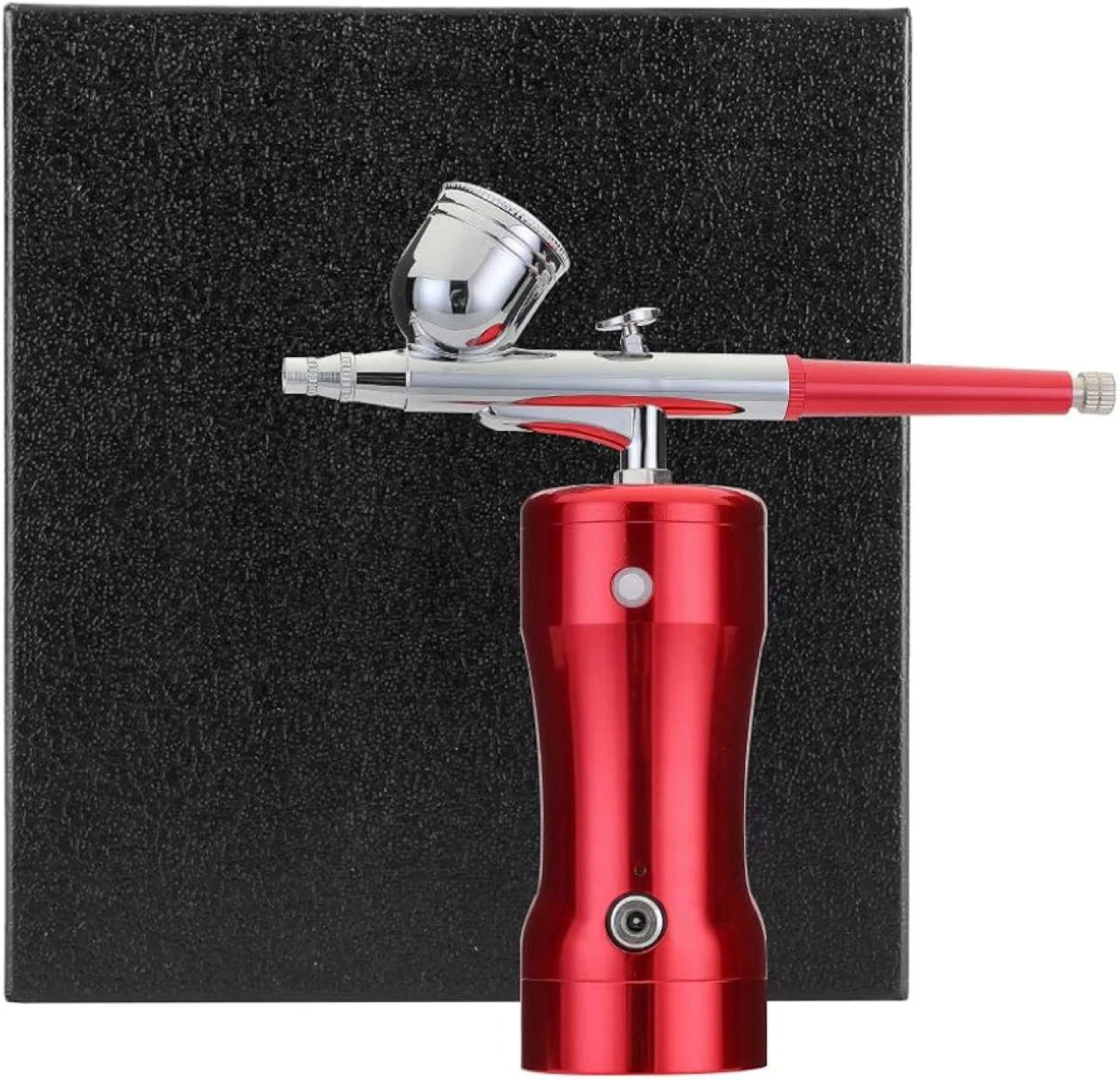 Red Portable Airbrush Compressor Kit with USB Charging