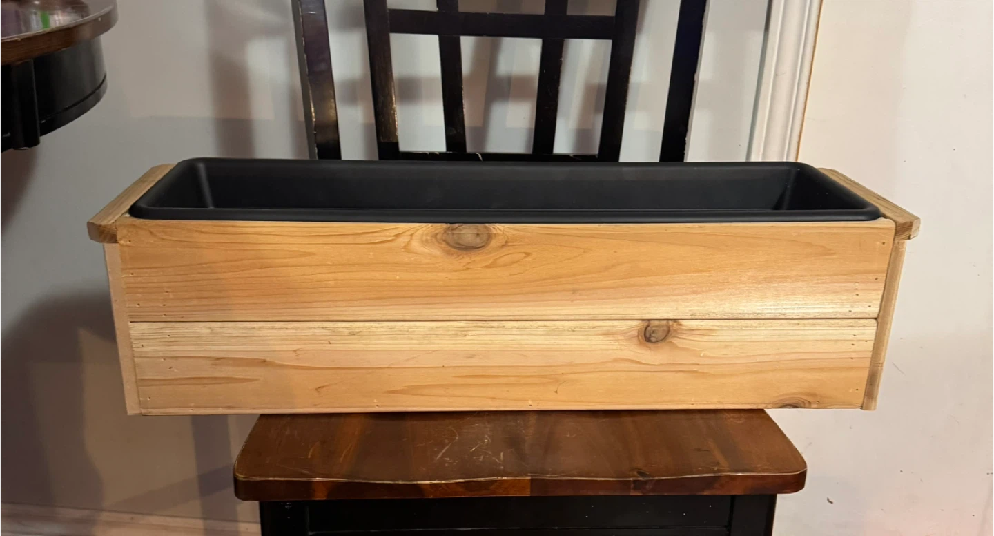Wooden Planter Box with Liner