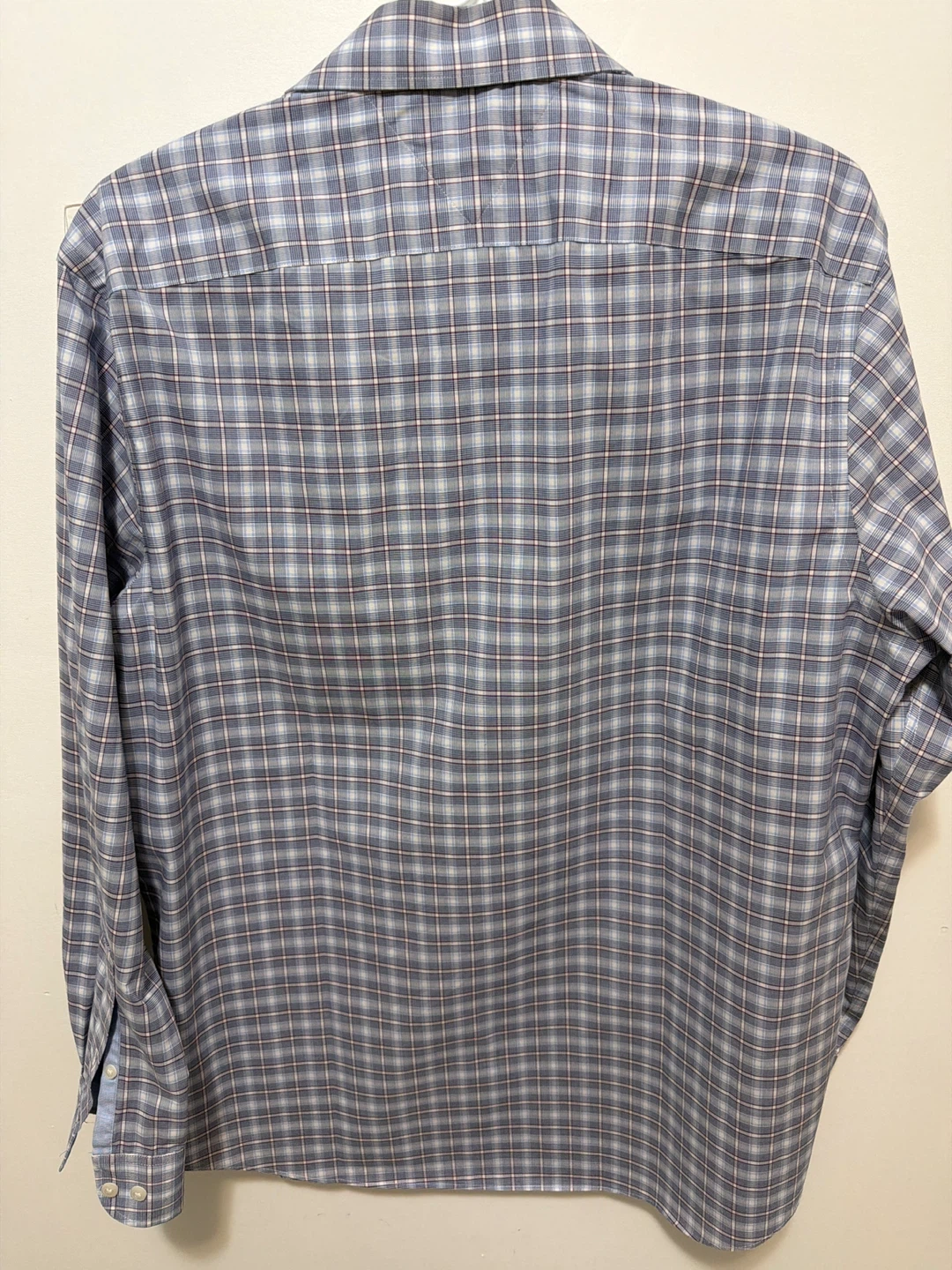 Tommy Hilfiger Slim Fit Stretch Dress Shirt - Blue Plaid L/G - photo 5