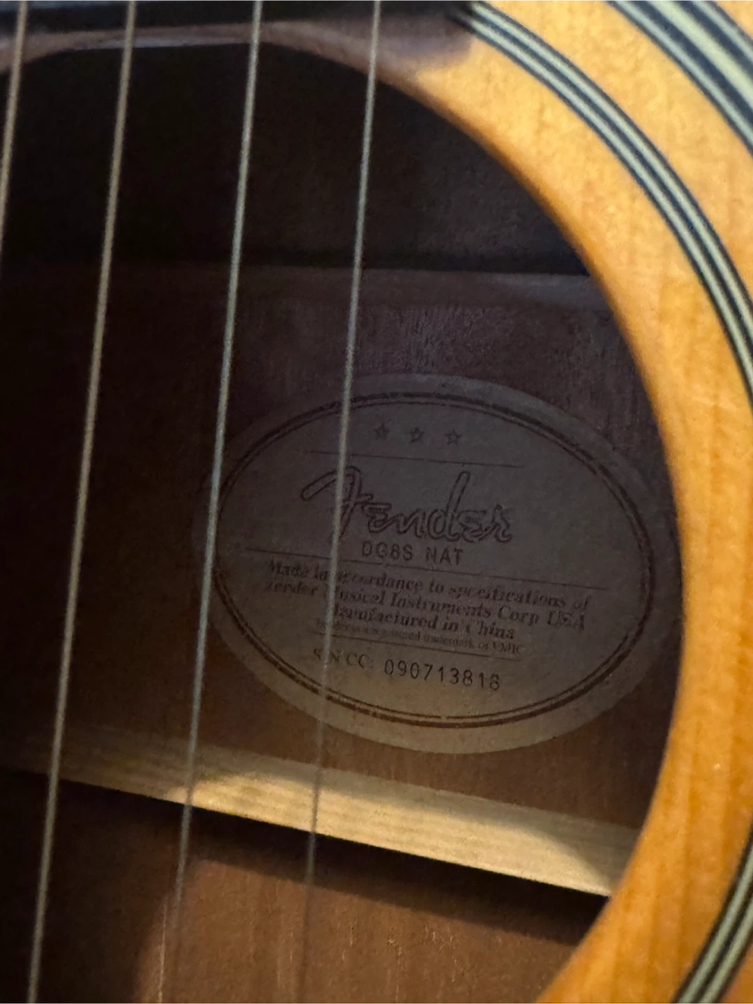 Fender DG8S NAT Acoustic Guitar - photo 3