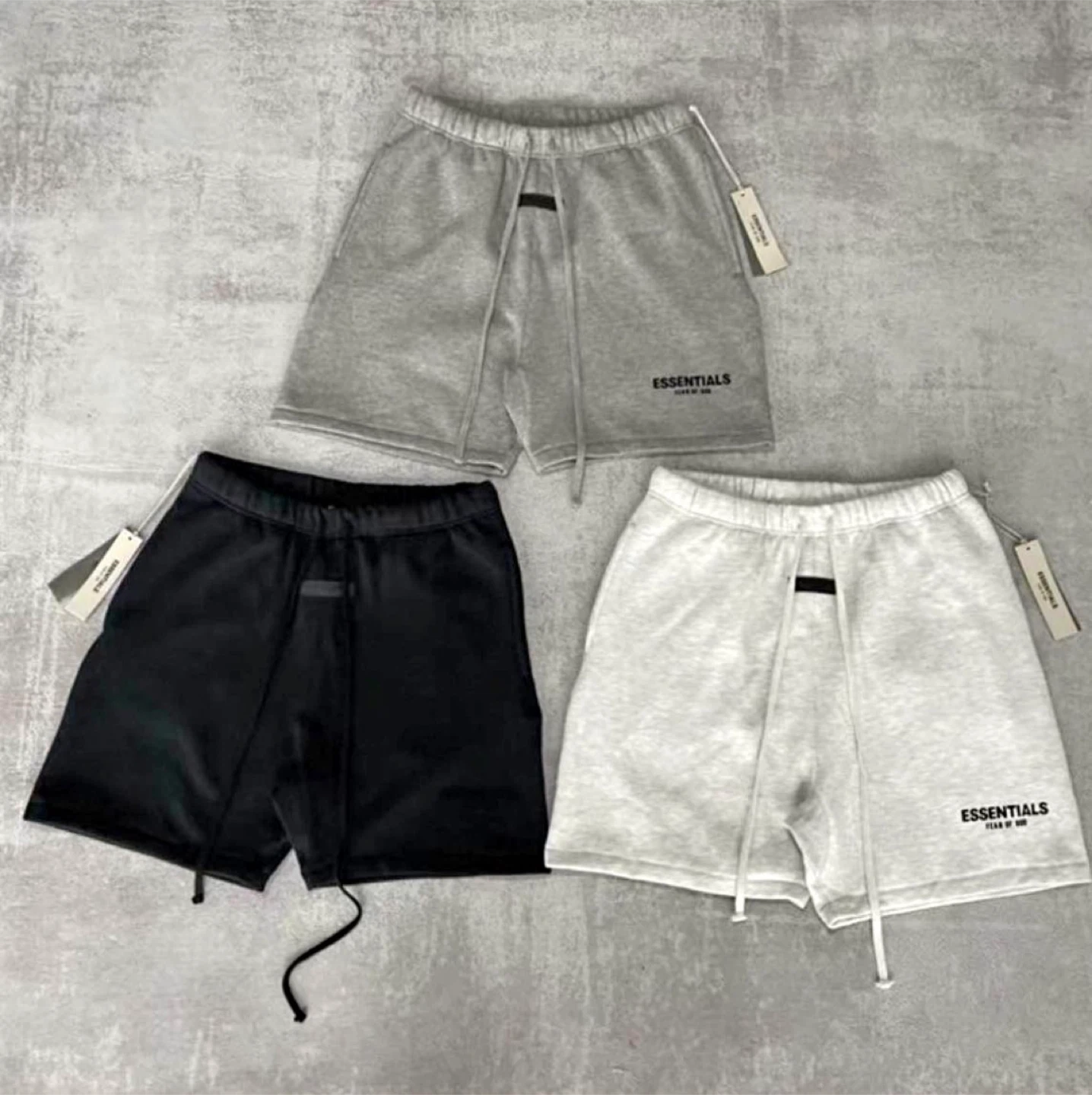 Essentials Sweat Shorts (Black, Grey, Light Grey)