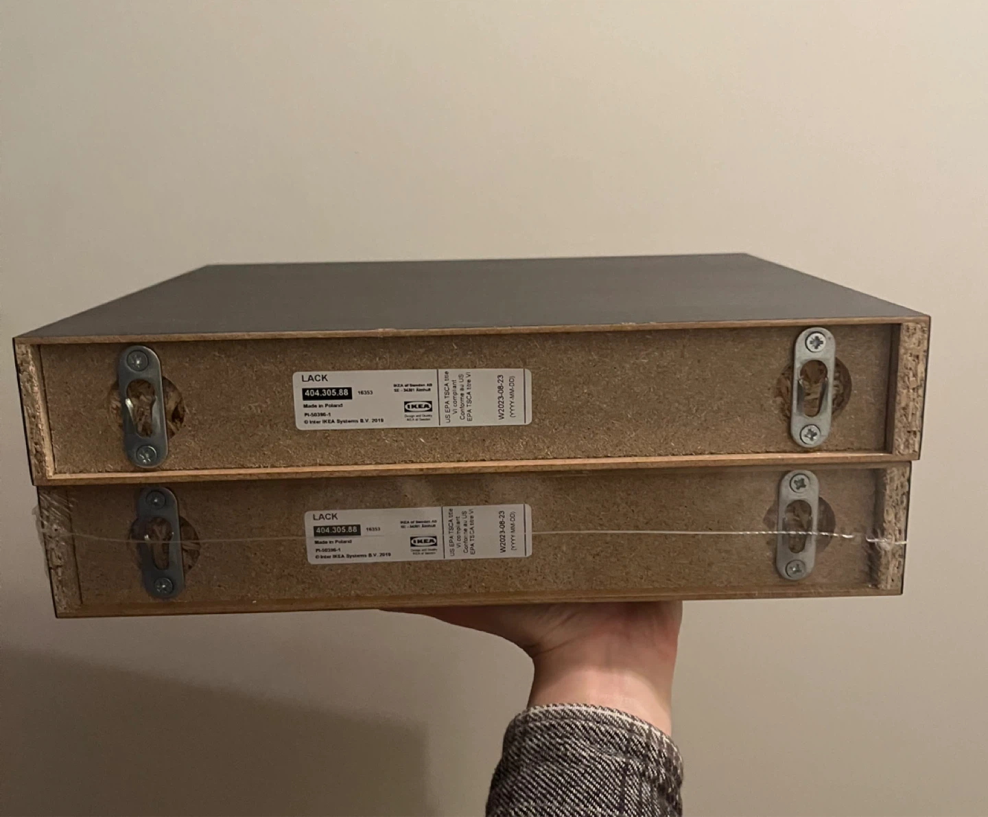 IKEA LACK Black Floating Shelf 20x20cm - photo 3