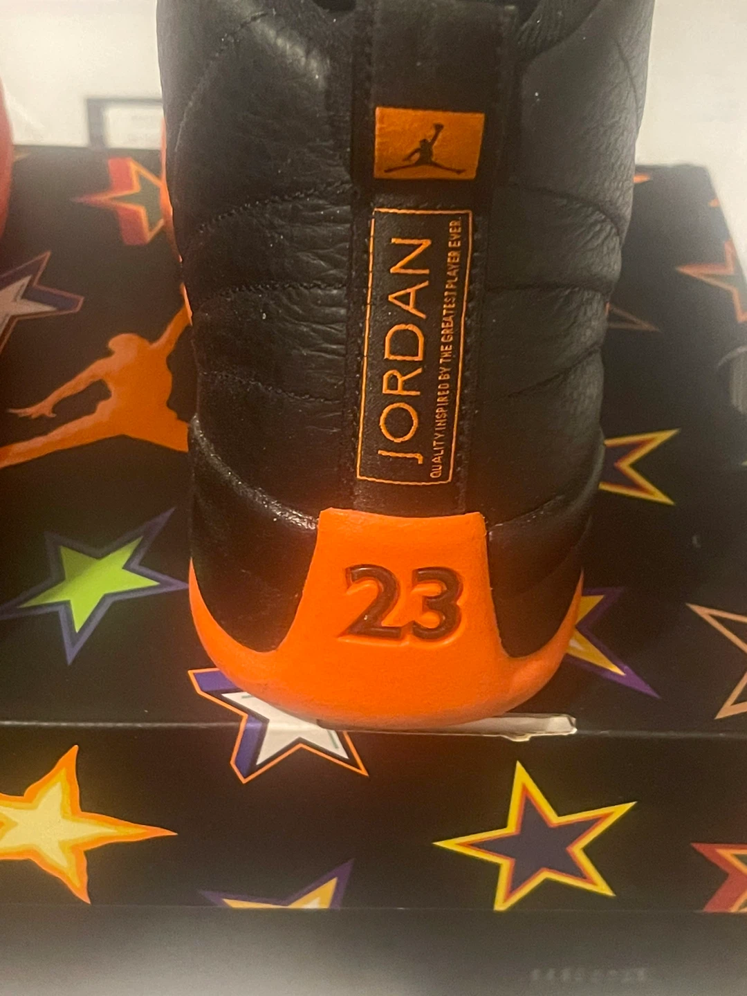 Jordan 12 "The Master" Sneakers (Black/Orange)