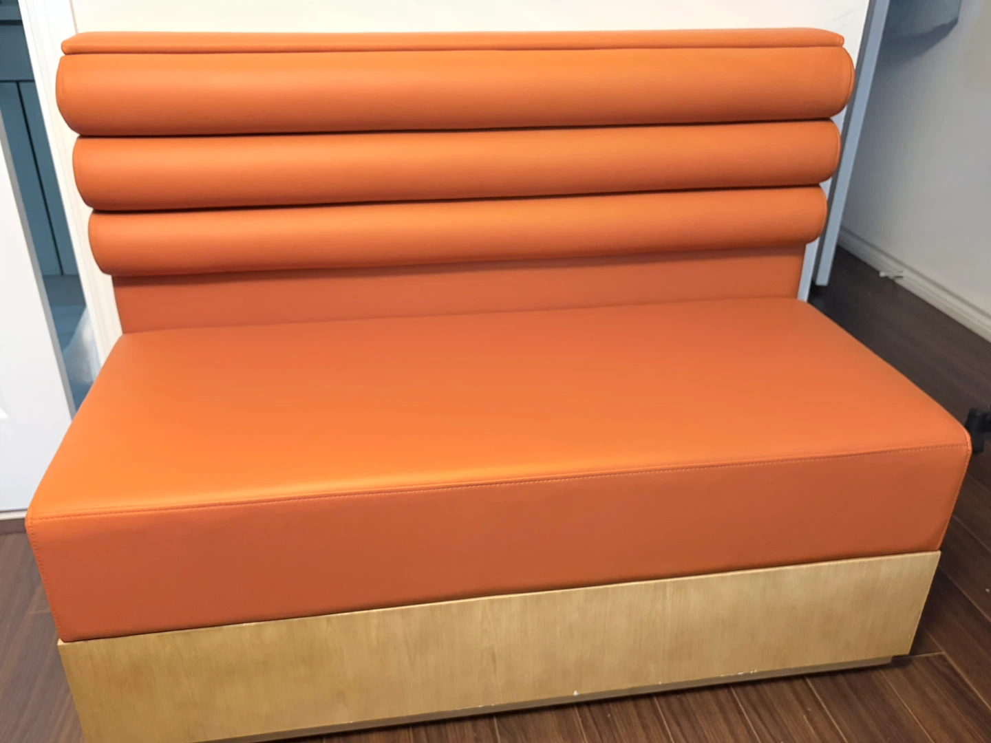 Orange Banquette Seating Bench - photo 3