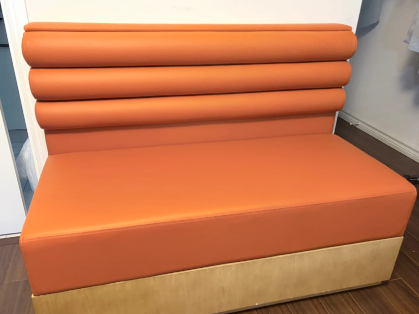 Orange Banquette Seating Bench - photo 4