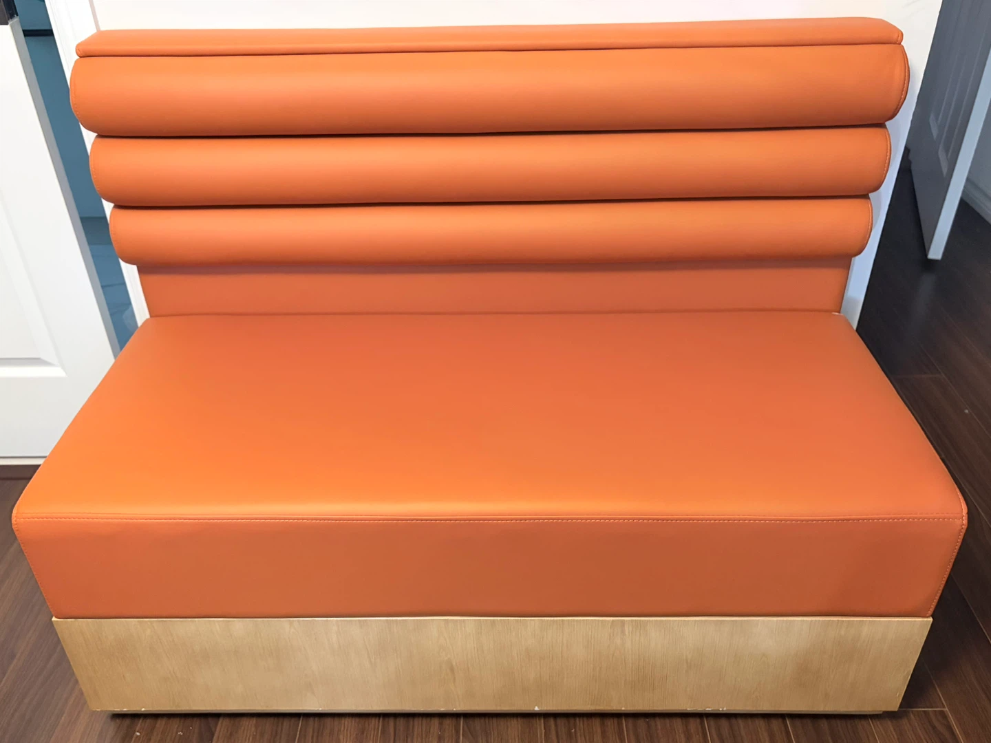 Orange Banquette Seating Bench - photo 2