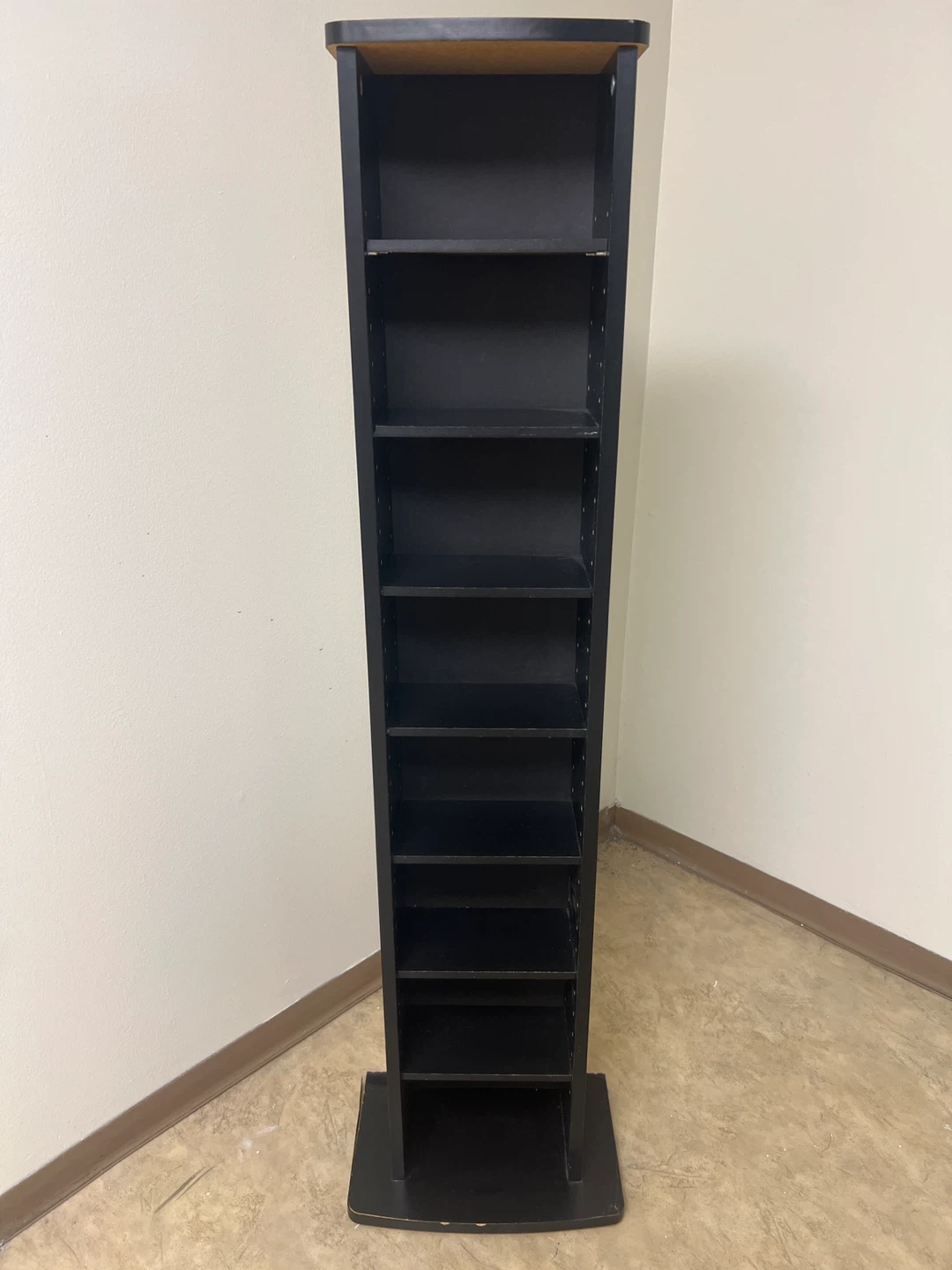 Black Media Storage Tower