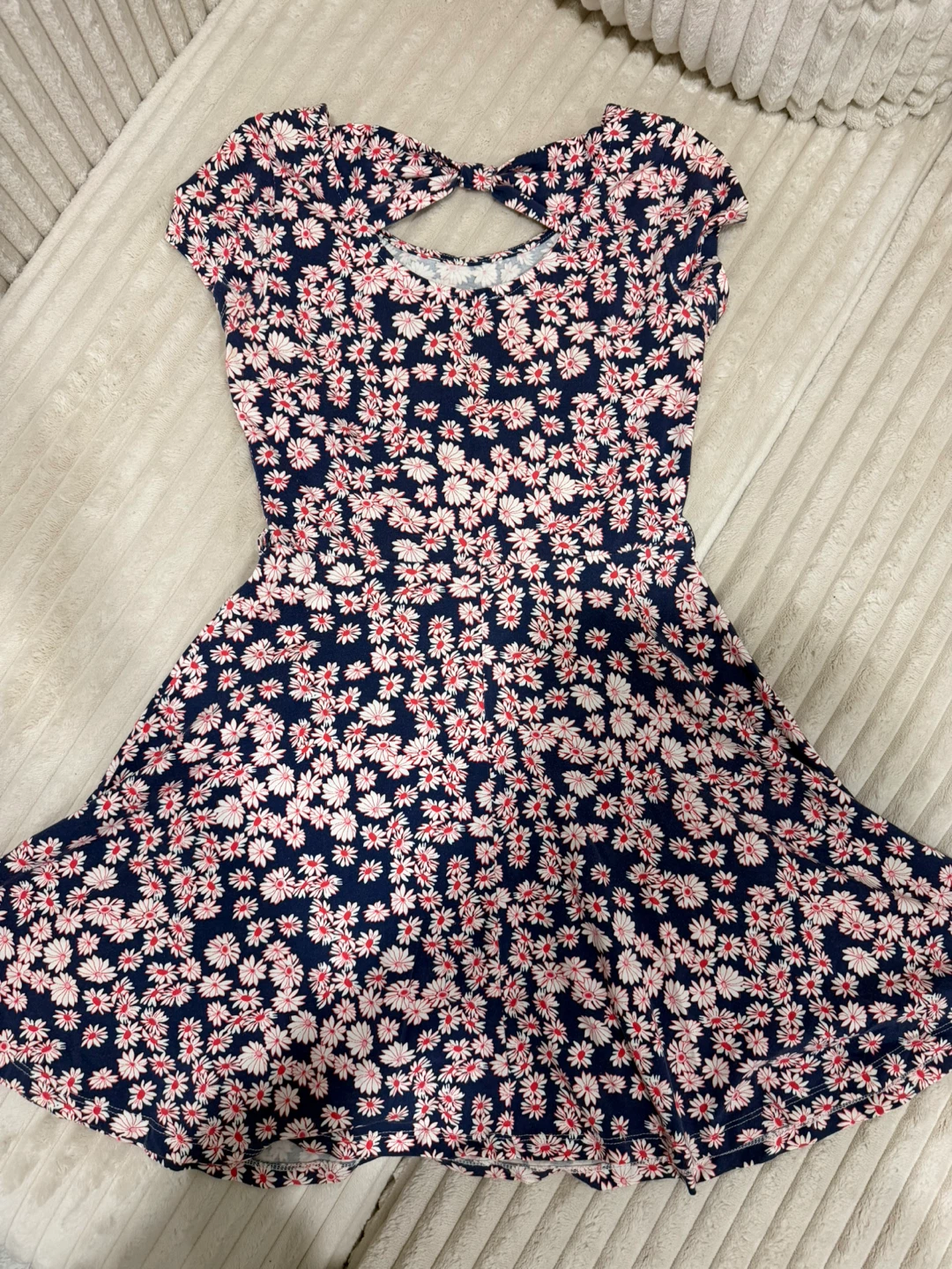 Floral Dress with Bow Back - photo 2