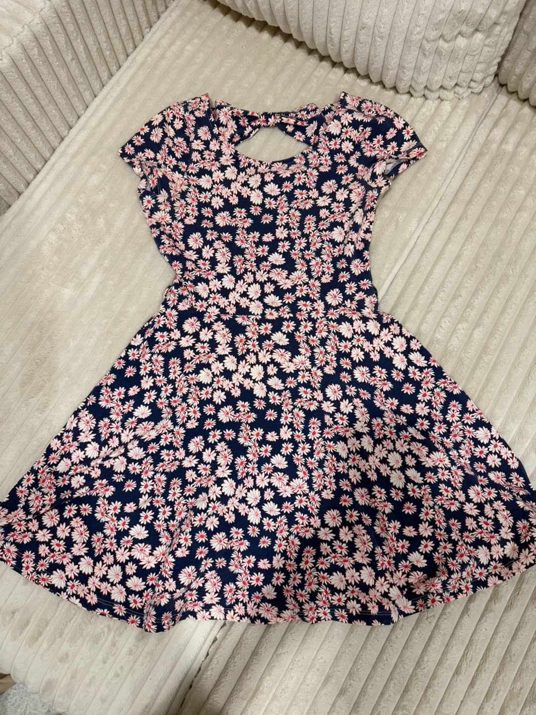 Floral Dress with Bow Back