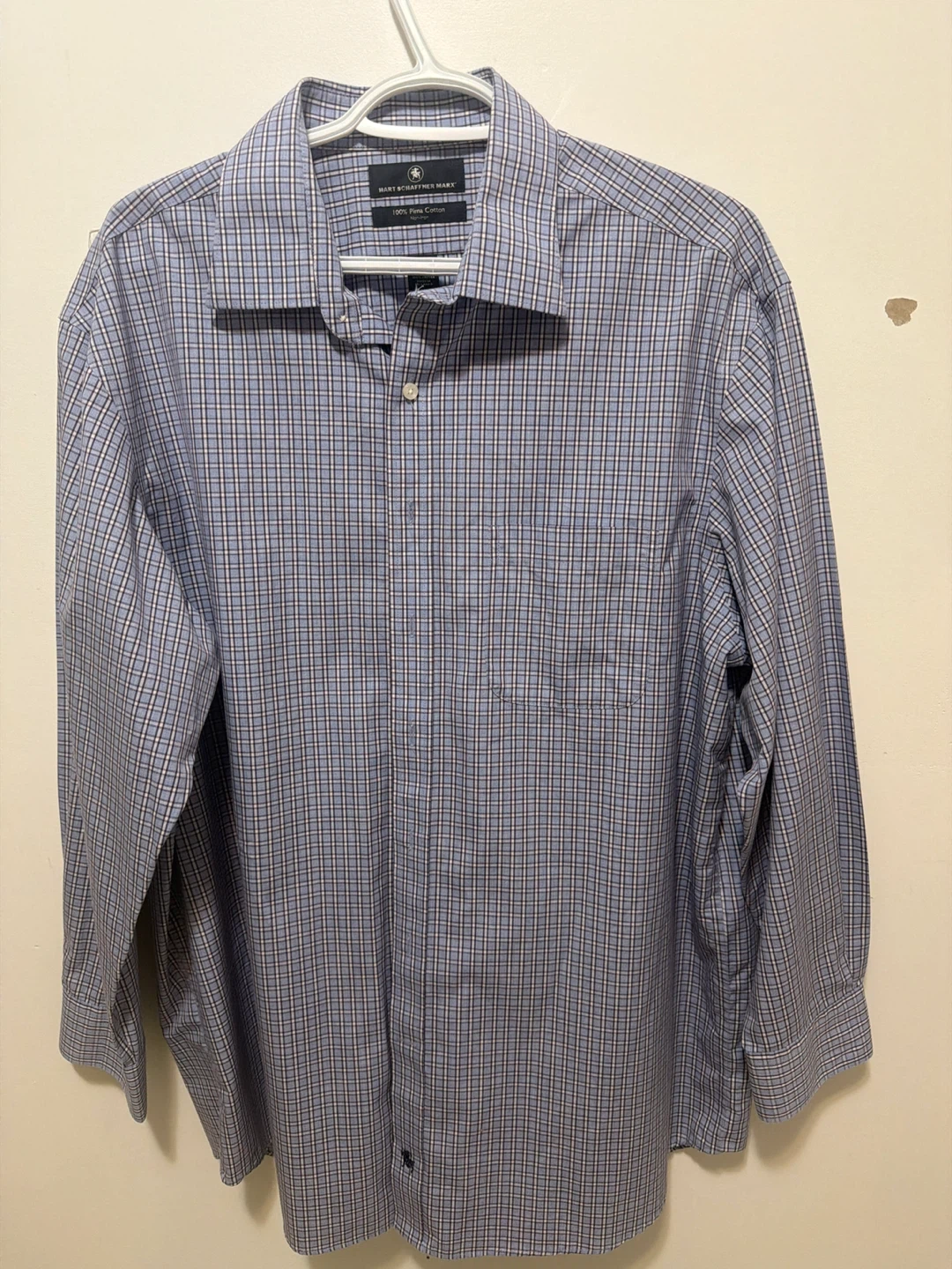 Hart Schaffner Marx Men's 17/33 Long Sleeve Dress Shirt