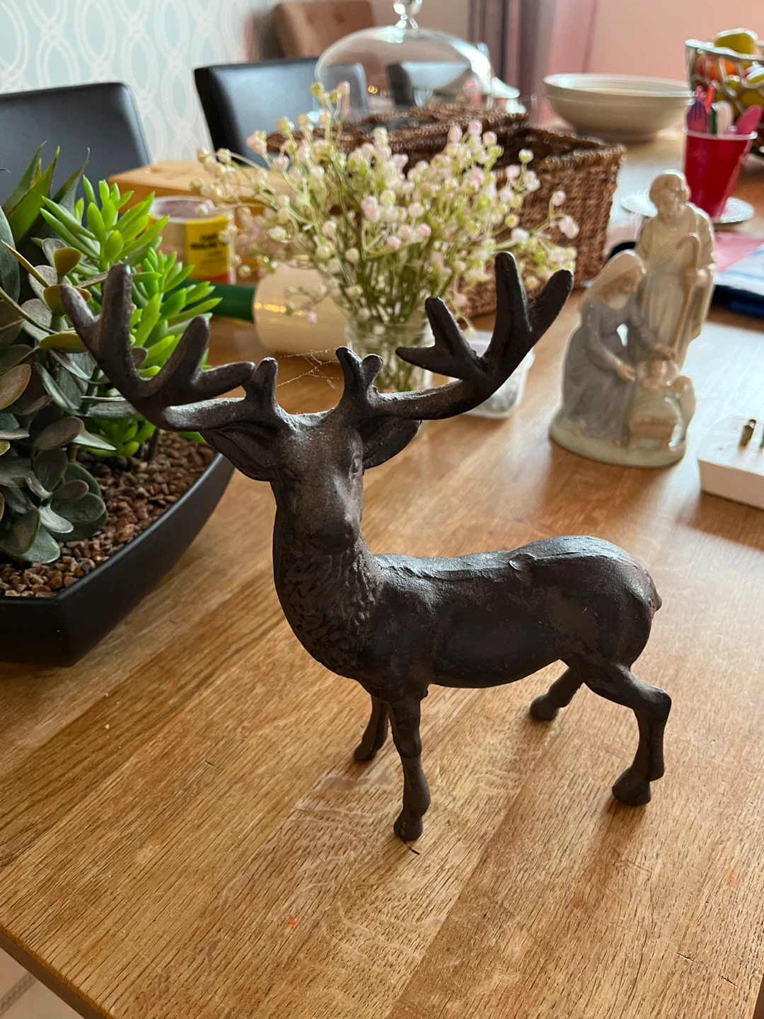 Cast Iron Deer Figurine