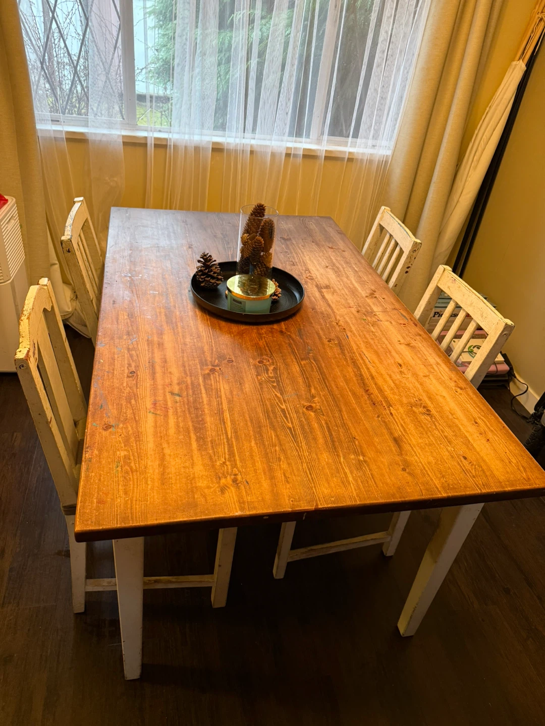 Wooden Dining Table with 4 Chairs - photo 2