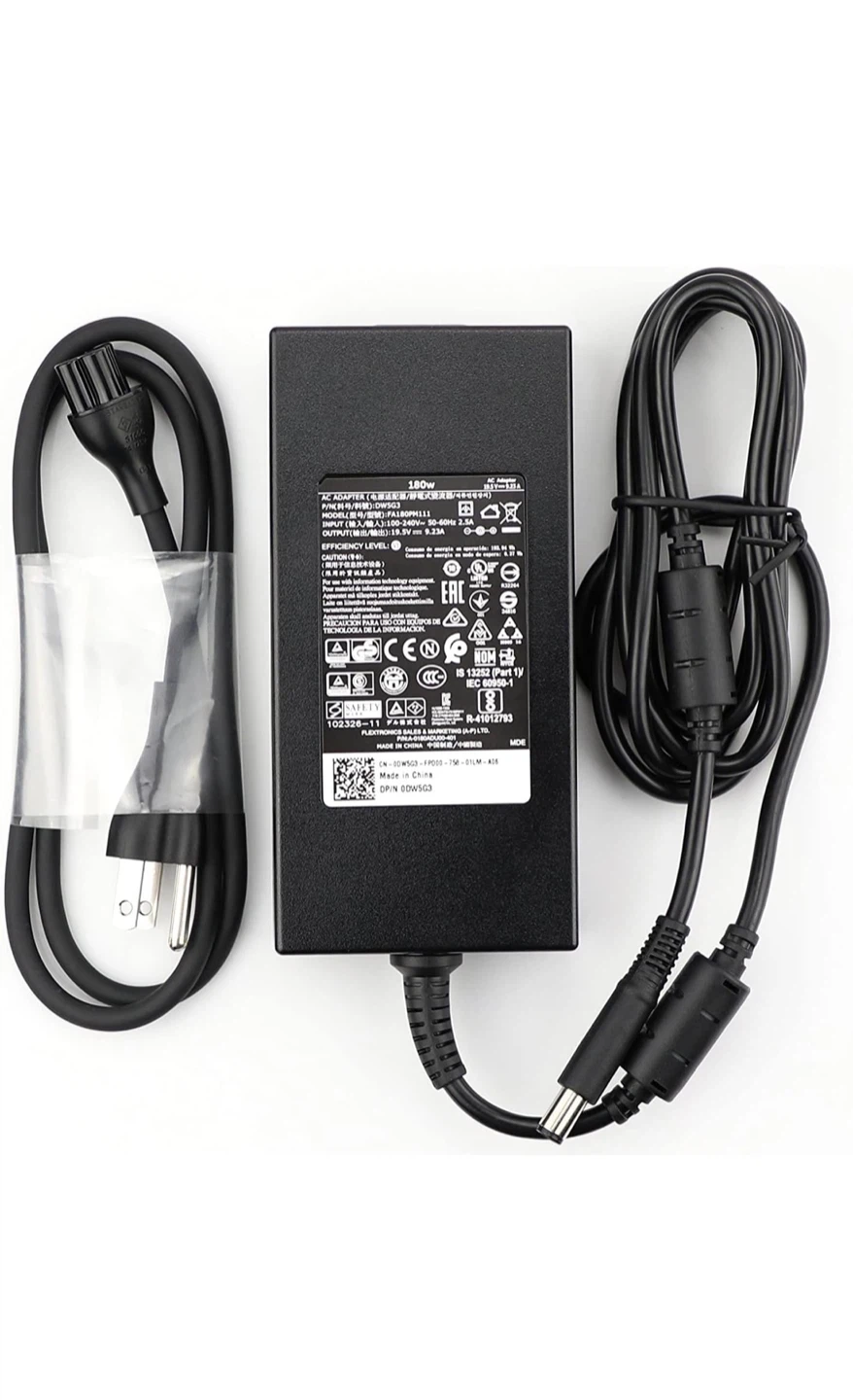 Dell 180W AC Power Adapter with Cables