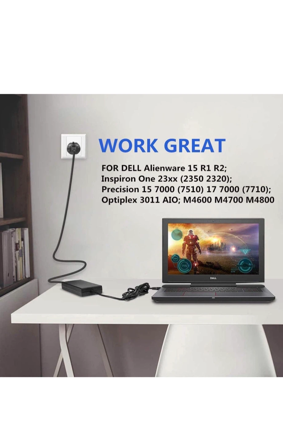 Dell 180W AC Power Adapter with Cables - photo 4