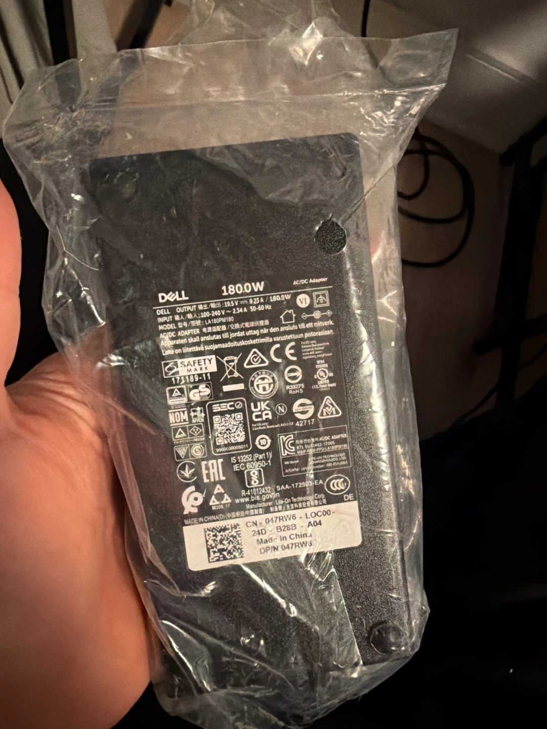 Dell 180W AC Power Adapter with Cables - photo 2