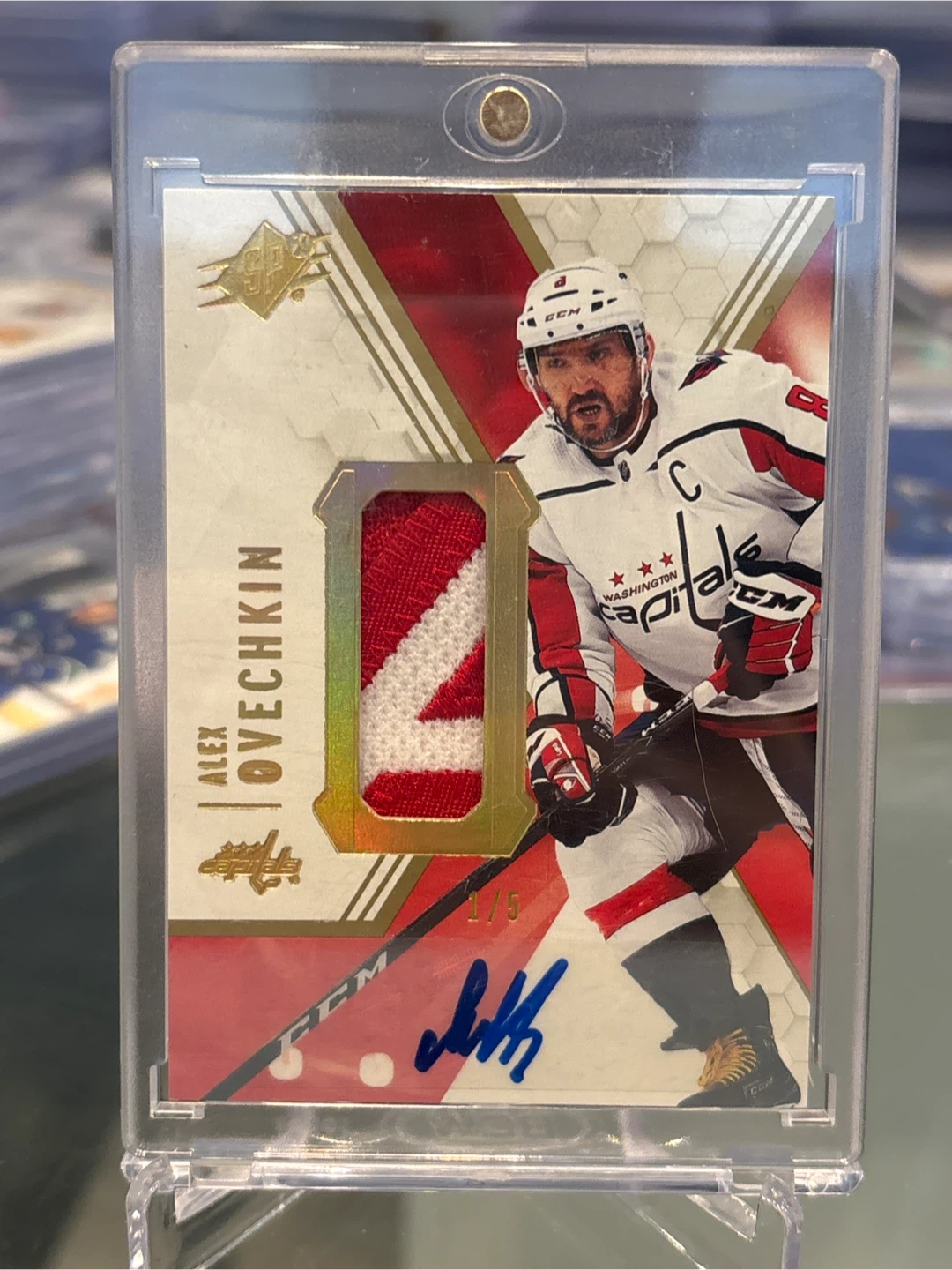 2021-22 Alex Ovechkin SPx Patch/Auto. 1/5 Population: 0