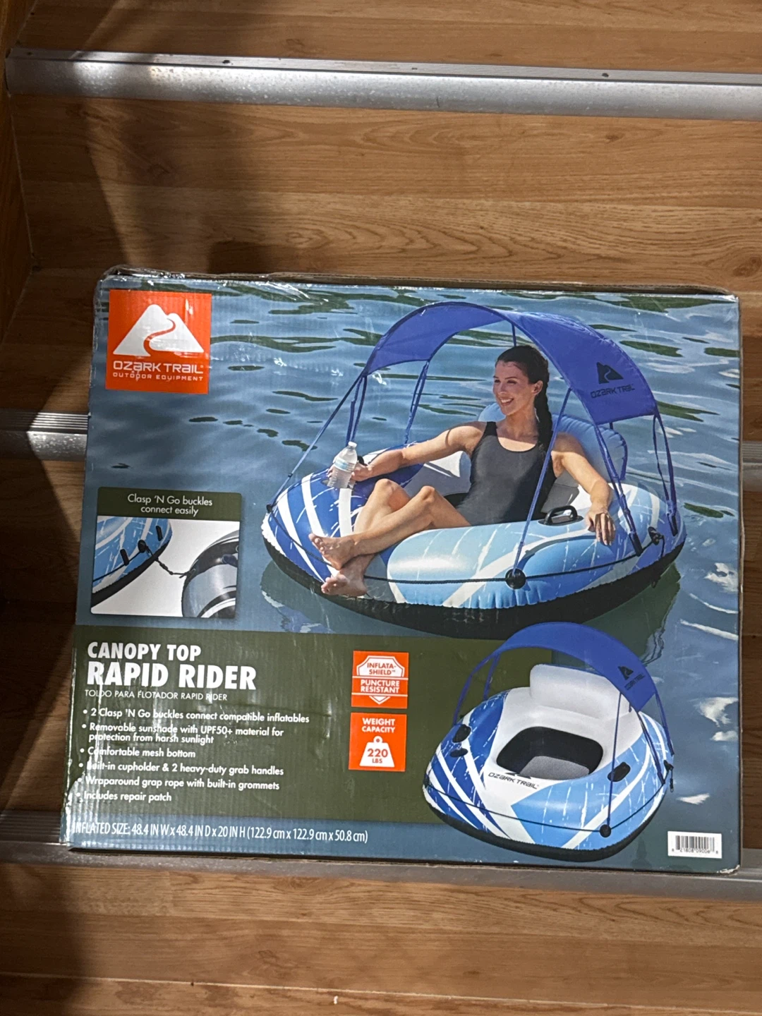 Ozark Trail Canopy Top Rapid Rider Inflatable Float
