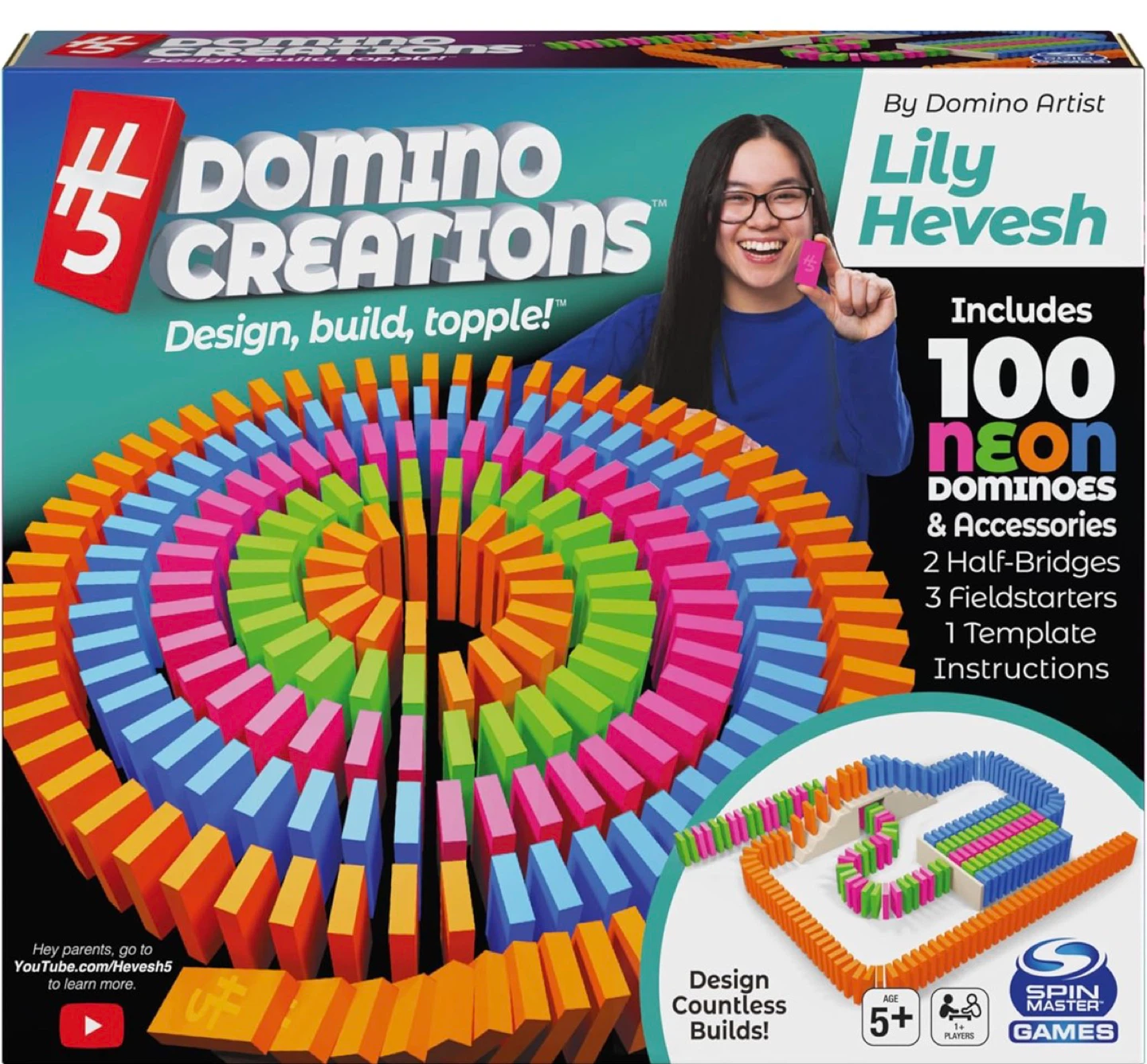 Domino Creations 100 Neon Dominoes & Accessories