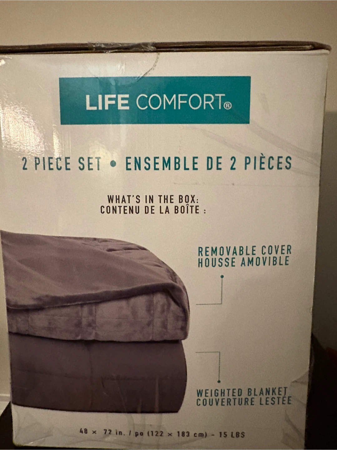 Life Comfort Weighted Blanket 2 Piece Set - 15 lbs - photo 5