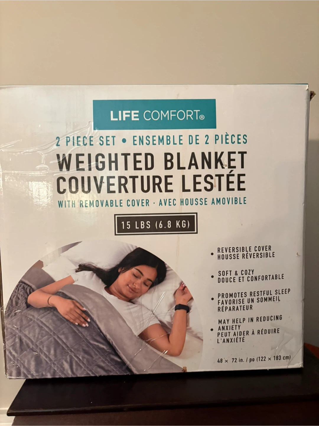 Life Comfort Weighted Blanket 2 Piece Set - 15 lbs