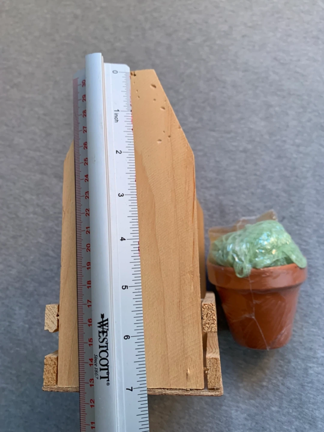 Basic Wooden Caddy with Bath items and Small Plant Holder - photo 3
