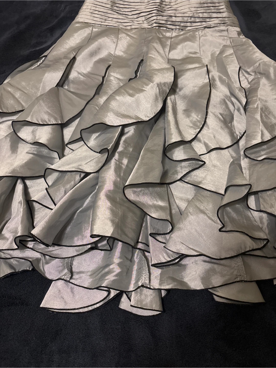 Bibian USA Silver Ruffled Party Dress Size S - photo 3