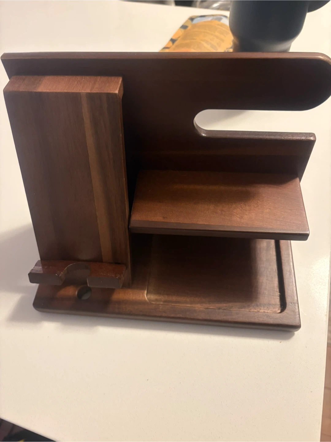 Wooden Desk Organizer for Phone, Wallet, and Keys - photo 2