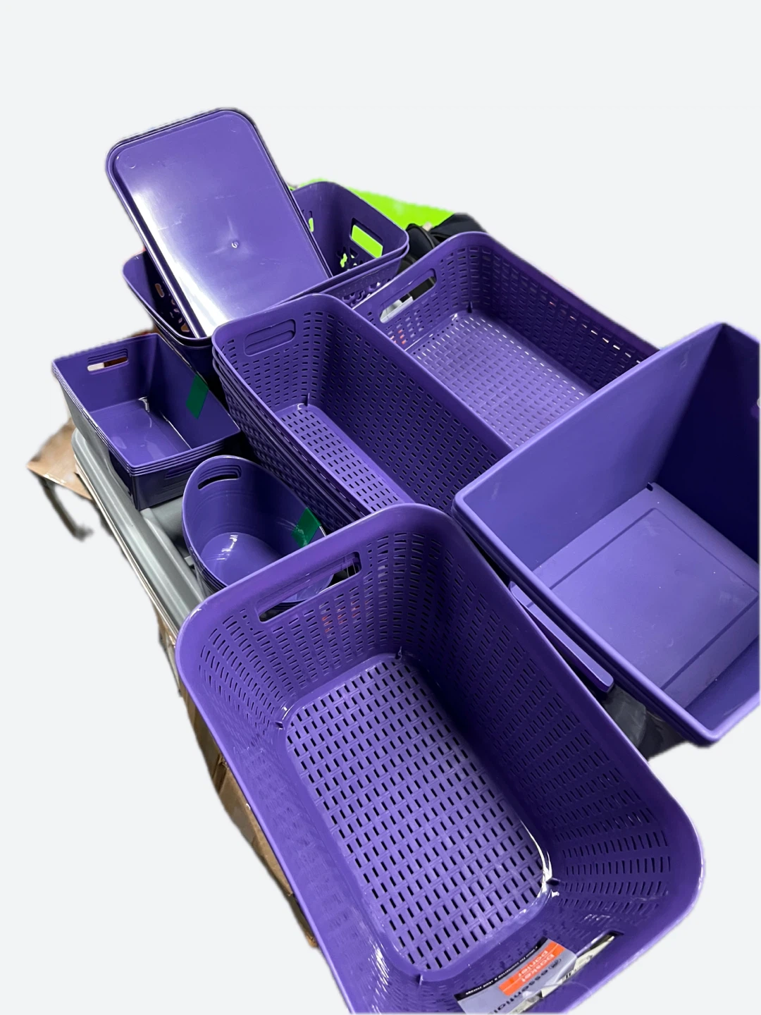 Brand new plastic purple organizers various sizes and shapes - photo 2