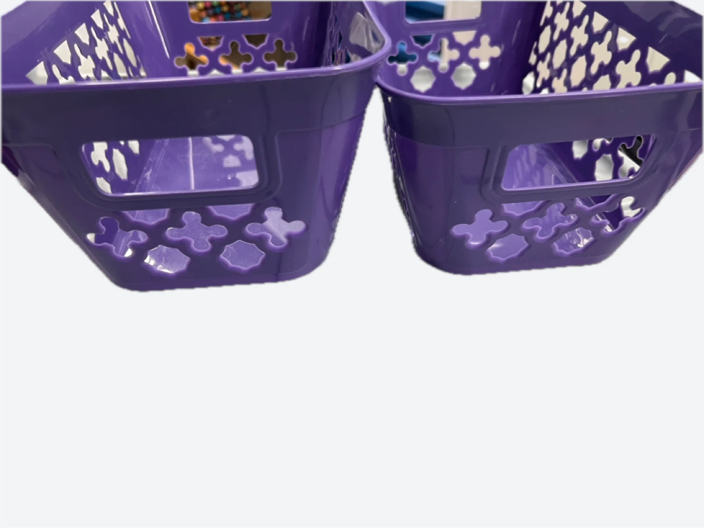 Brand new plastic purple organizers various sizes and shapes - photo 3