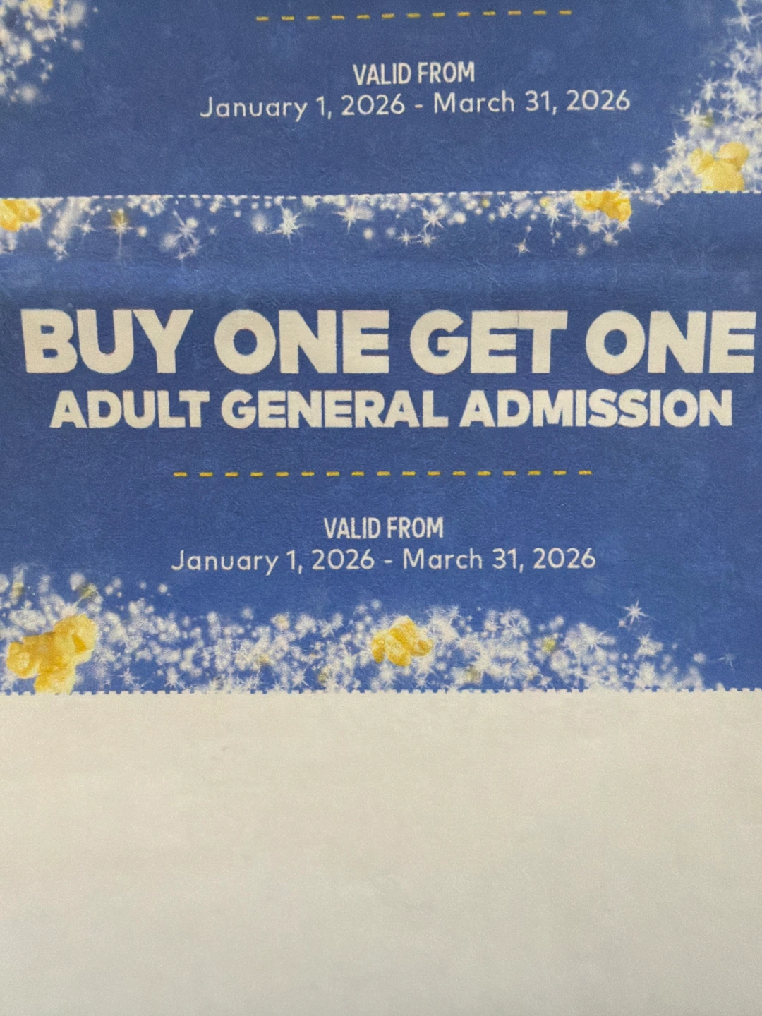 Buy One Get One Adult General Admission Ticket Cineples