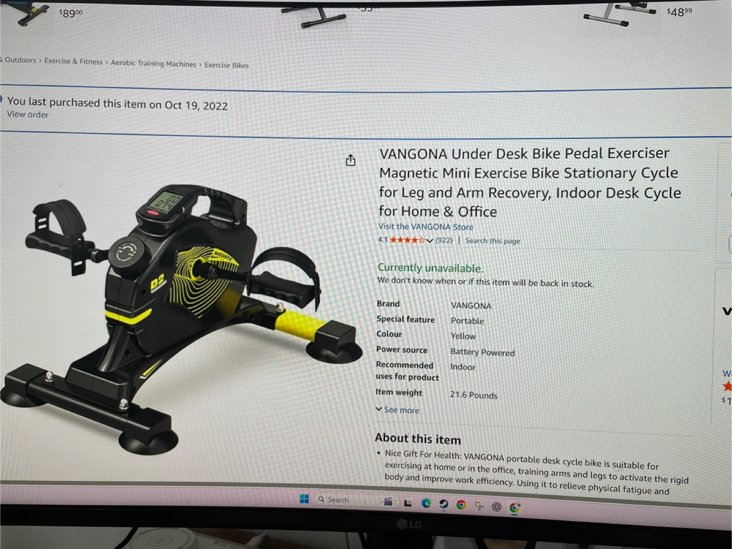 VANGONA Under Desk Pedal Exerciser - photo 4