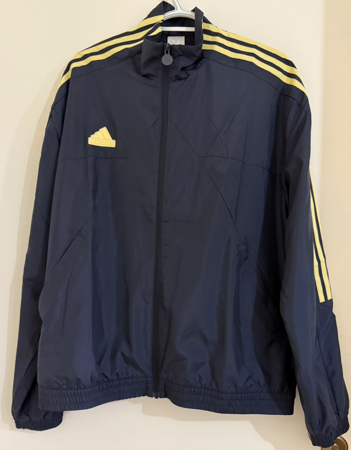 Adidas Tracksuit Jacket & Pants Set - Navy/Yellow - L