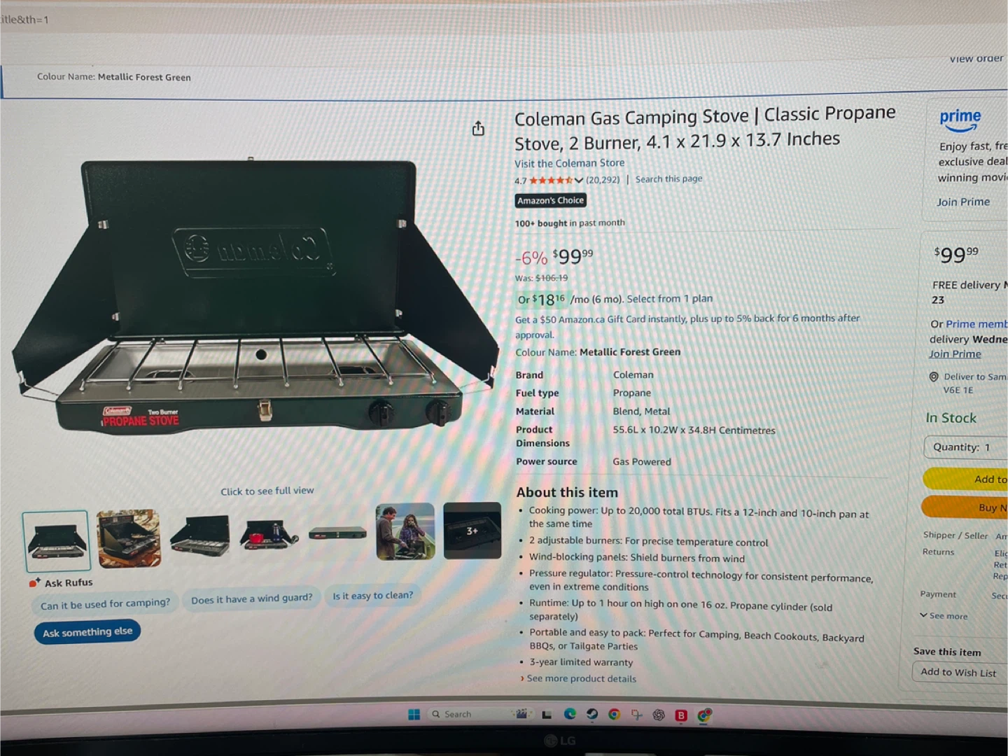 Coleman Two Burner Propane Stove
