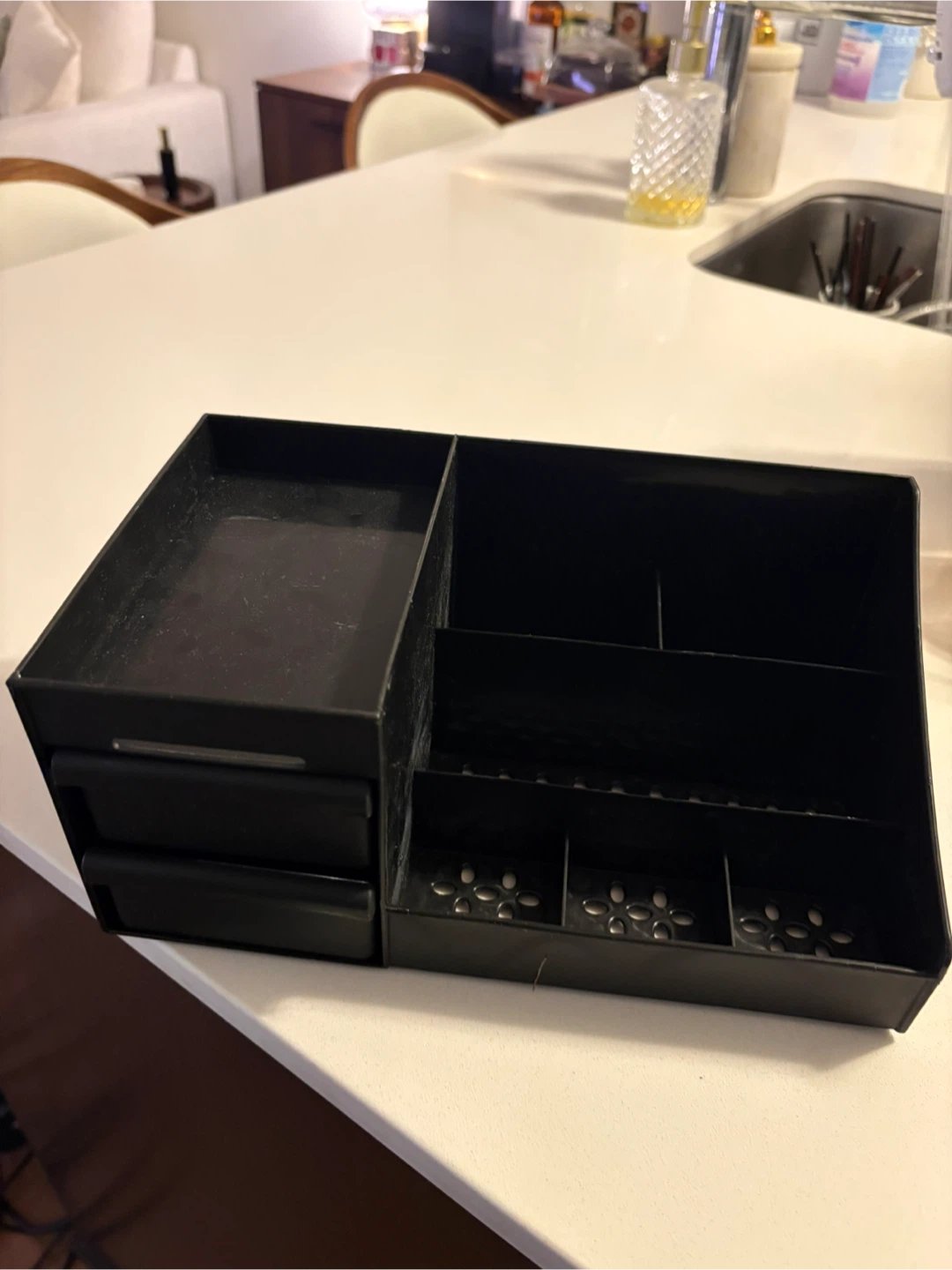 Black Desk Organizer with Drawers - photo 2