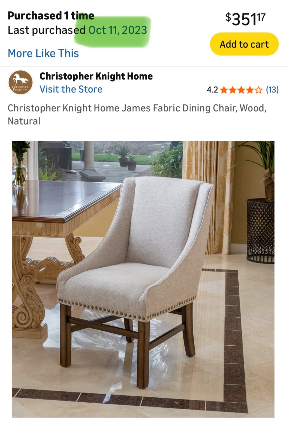 Christopher Knight Home - James Fabric Dining Chairs (2) - photo 2