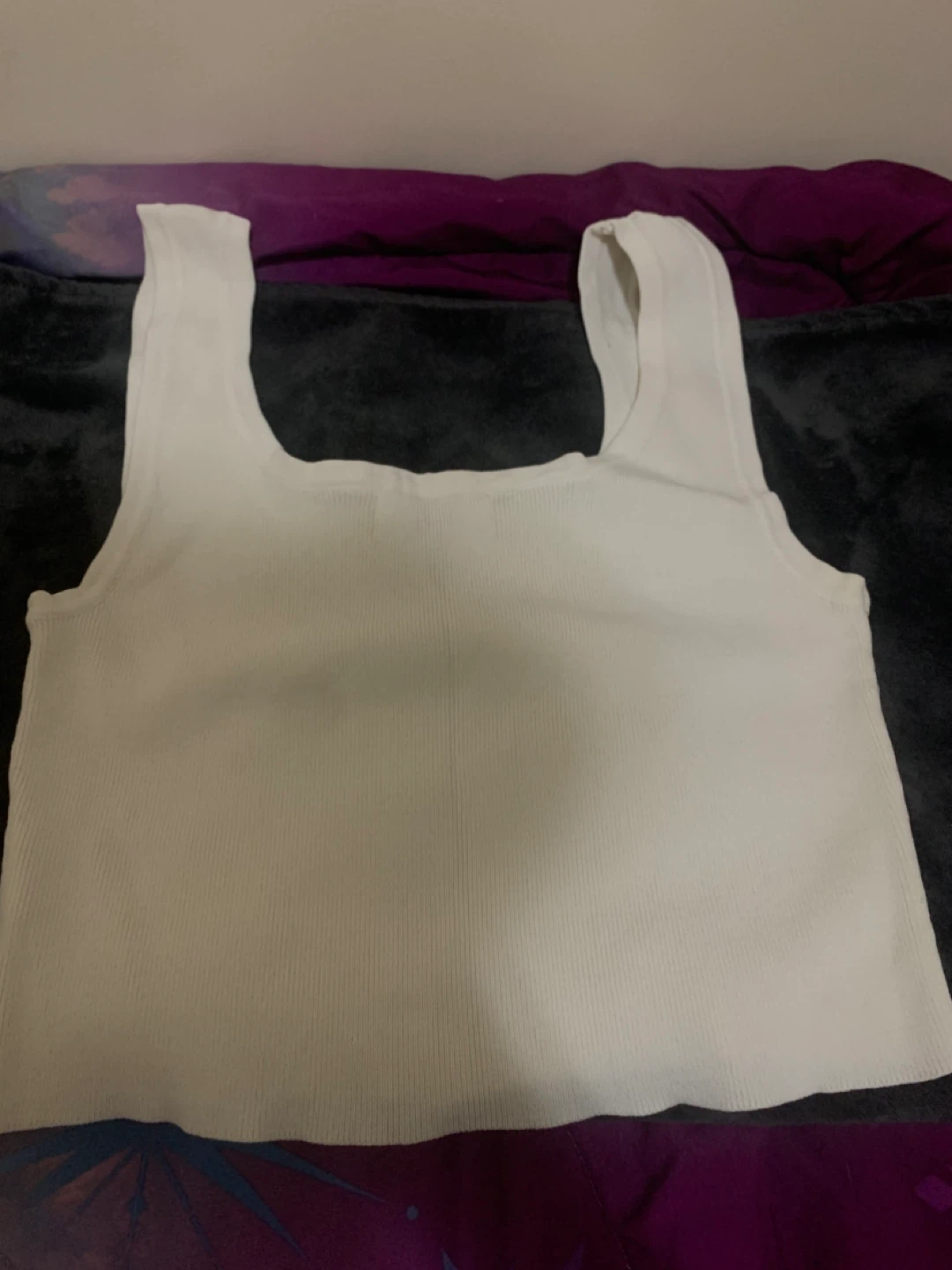 Dissh White Ribbed crop Top Size 8 - photo 2