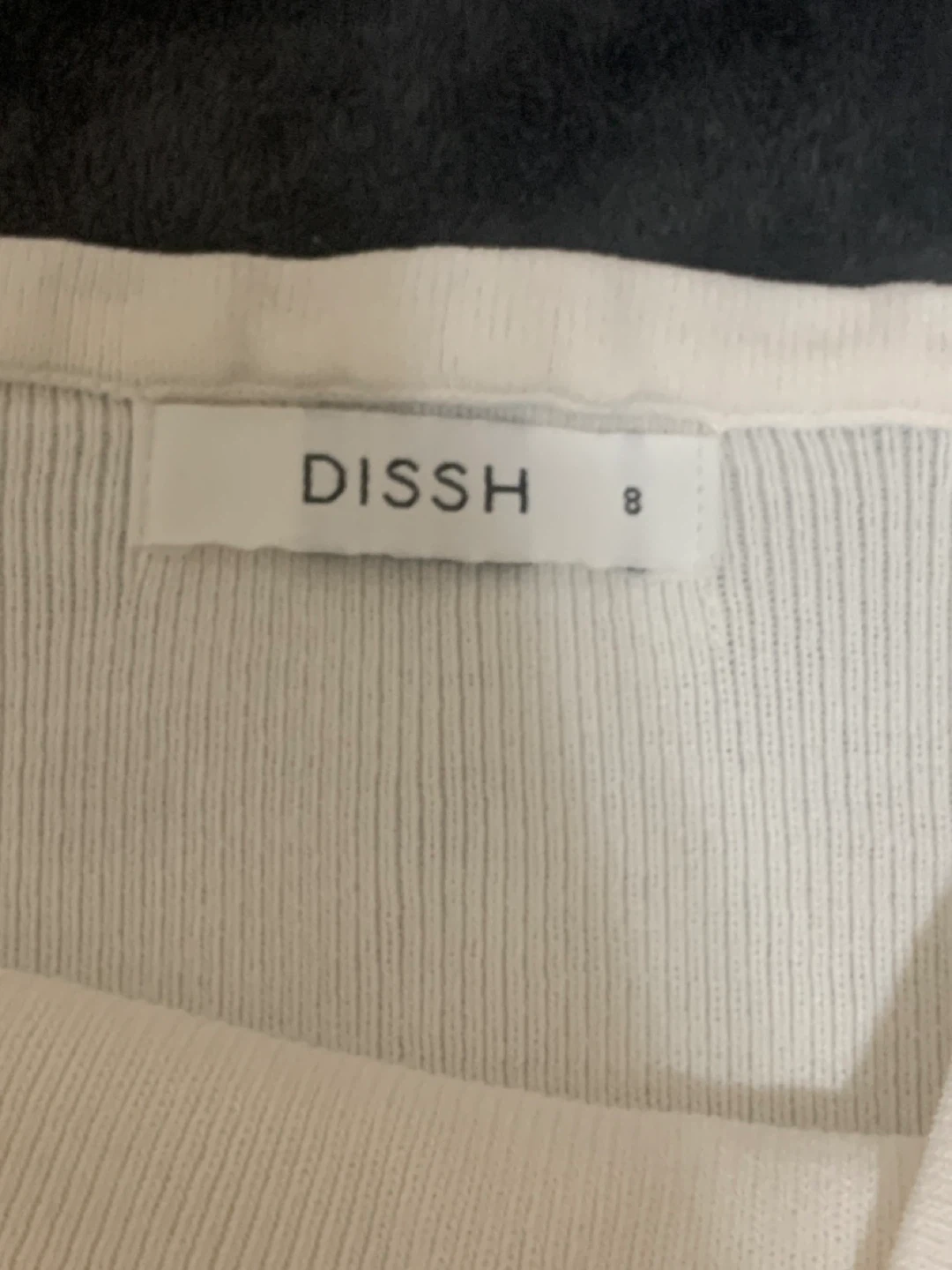 Dissh White Ribbed crop Top Size 8 - photo 3