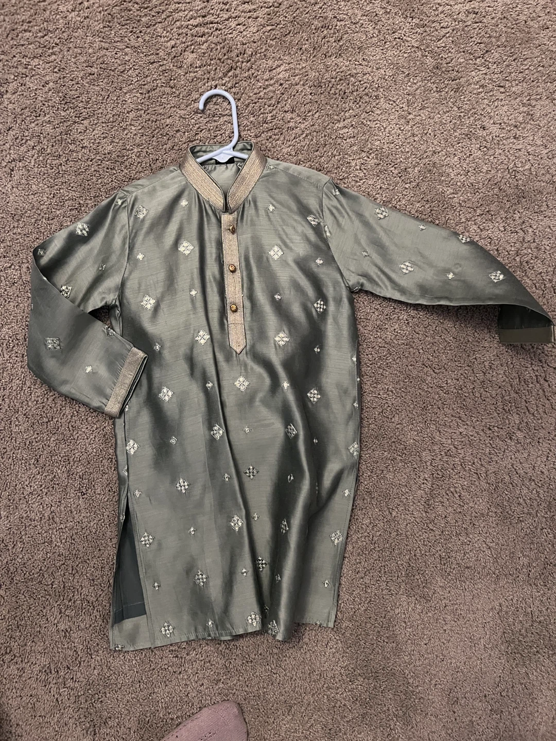 Boys Green Kurta and Pants Set - size 4 - photo 2