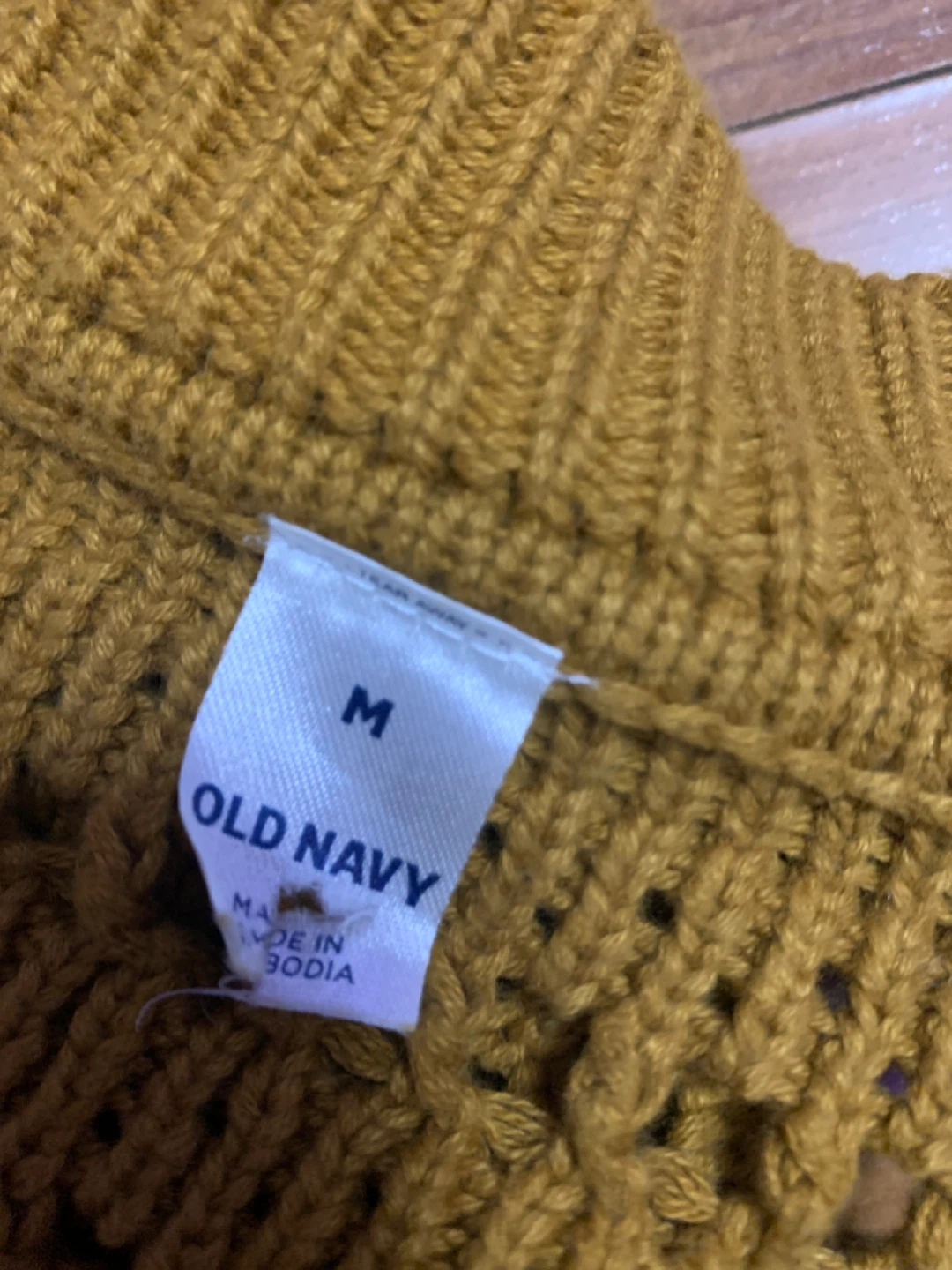 Old Navy Women's Mustard Yellow Crochet Cardigan Sweater Size M - photo 2