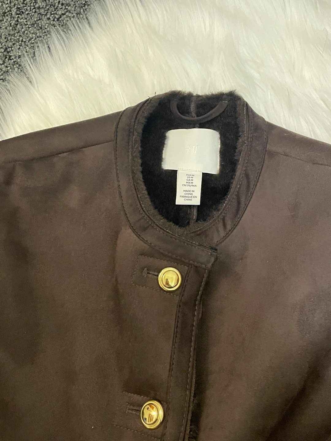 H&M Faux Suede Jacket - Brown, Size M - photo 2
