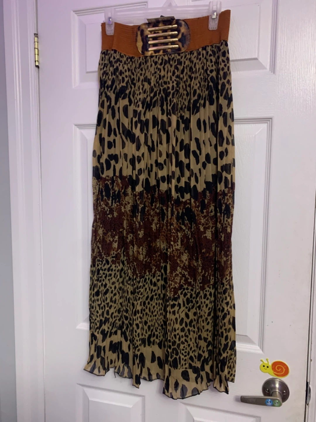 SHEIN Faux Suede Fringe Jacket and Leopard Print Pleated Skirt - photo 2