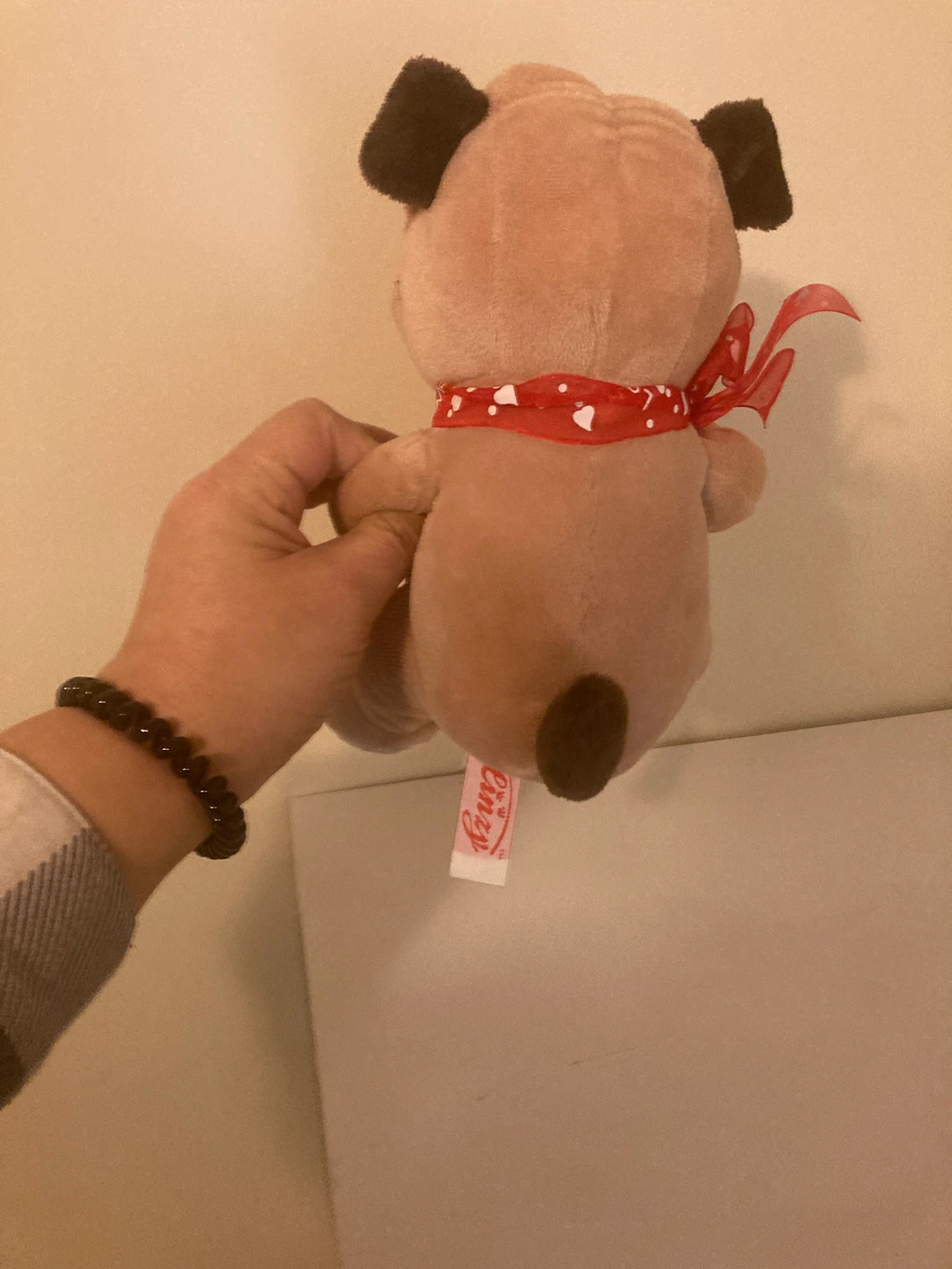 Plush Pug Dog "Love" Heart Stuffed Animal