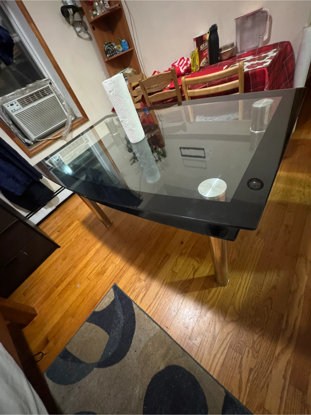 Elegant Modern Dining Table – Tempered Glass and Chrome. - photo 3