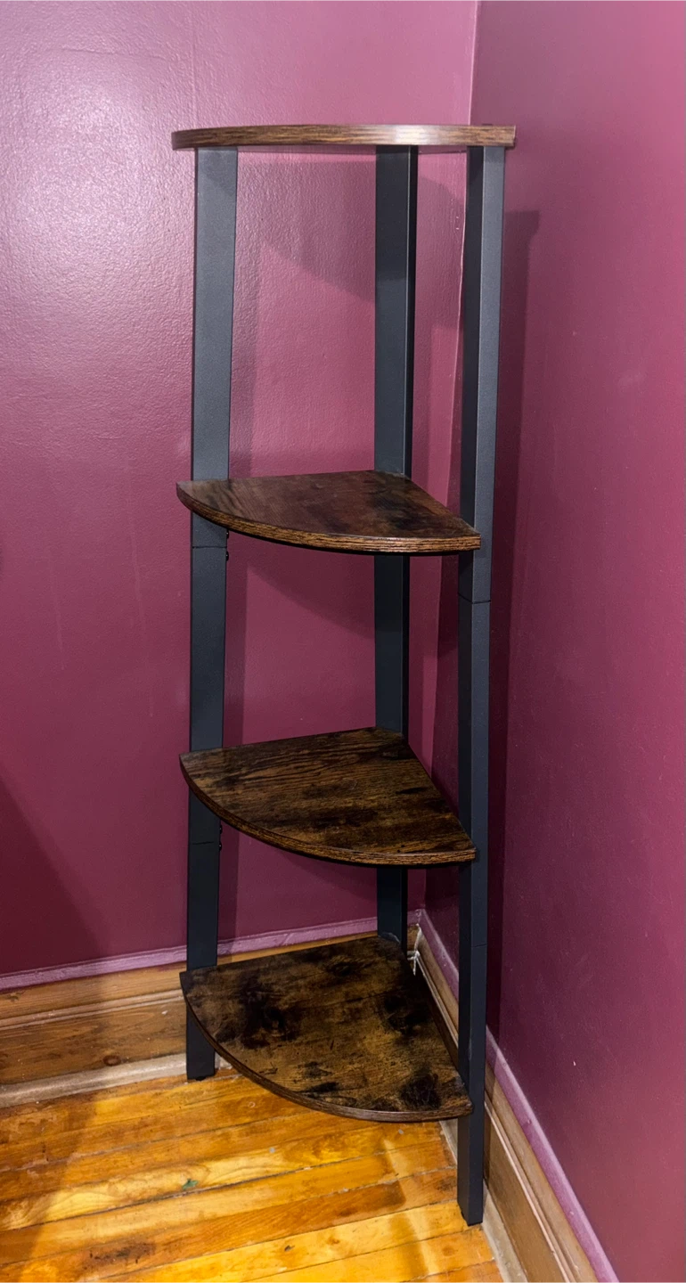 Rustic Corner Shelf Unit