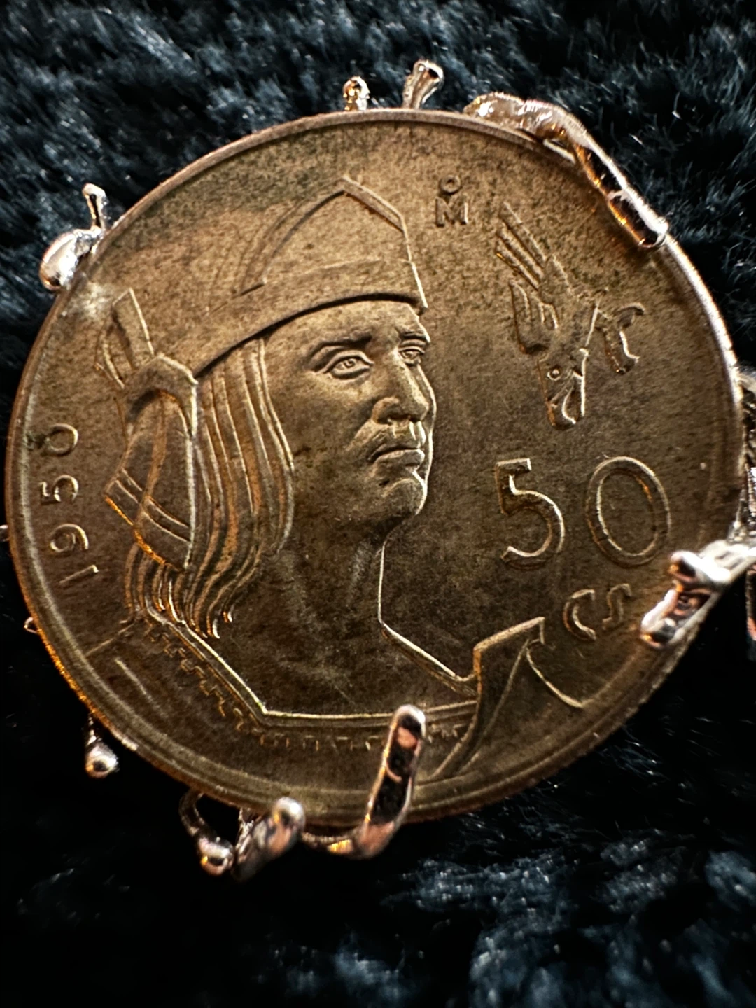 Silver Vintage Mexican Pendant 1950 - photo 2