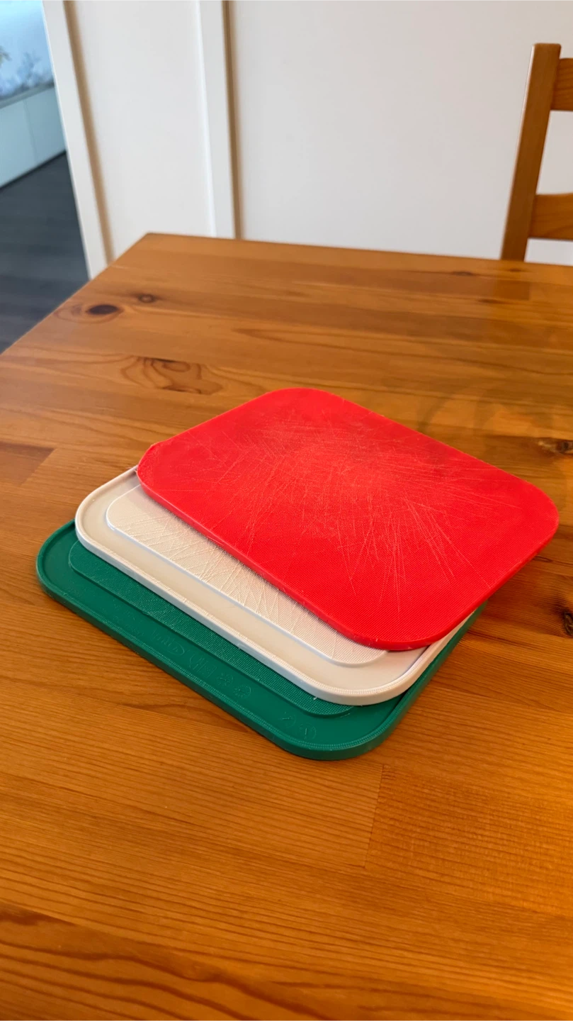Set of 3 Cutting Boards - Red, White, and Green